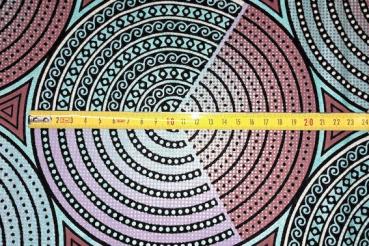 Preview: MINT METALLIC CIRCLES Osikani Stoff